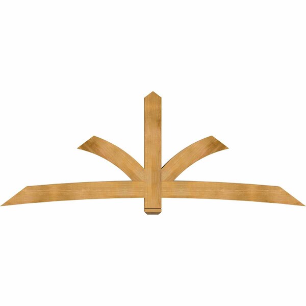 Ekena Millwork Davenport Rough Sawn Timber Gable Bracket, Western Red Cedar, 108"W x 40"H x 6"D x 6"F, 9/12 Pitch GBW108X40X0606DAV00RWR - main